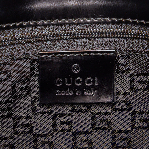 グッチ ジャッキー ハンドバッグ ショルダーバッグ 002 1067 ベージュ ブラック キャンバス レザー レディース GUCCI 【中古】