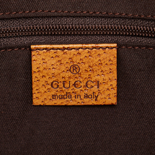 グッチ GGキャンバス ハンドバッグ ミニボストンバッグ 113009 ベージュ キャンバス レザー レディース GUCCI 【中古】