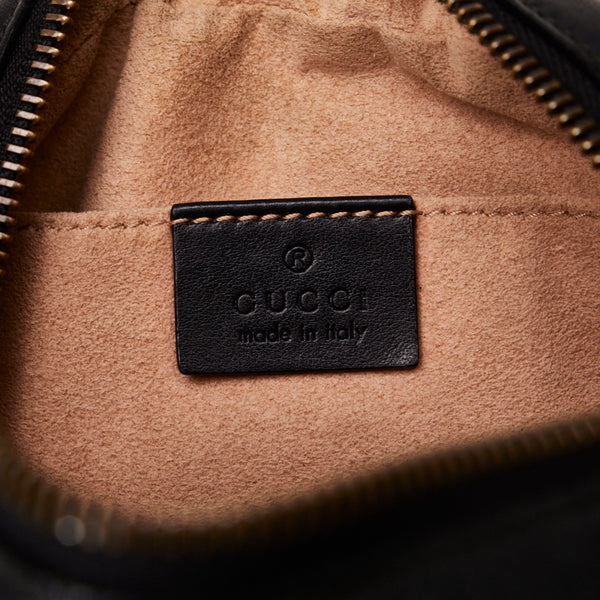グッチ GGマーモント ミニバッグ 斜め掛け ショルダーバッグ 448065 ブラック レザー レディース GUCCI 【中古】
