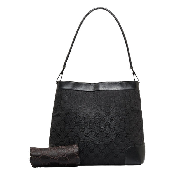 グッチ GGキャンバス ハンドバック ショルダーバッグ 33900 ブラック キャンバス レザー レディース GUCCI 【中古】