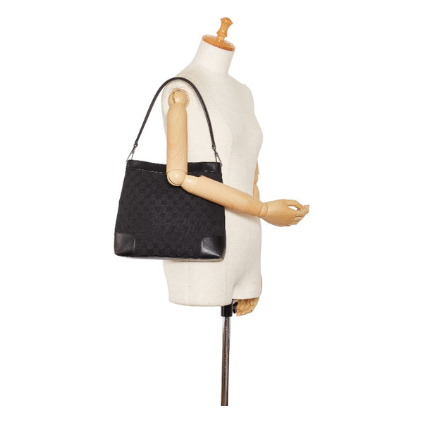 グッチ GGキャンバス ハンドバック ショルダーバッグ 33900 ブラック キャンバス レザー レディース GUCCI 【中古】