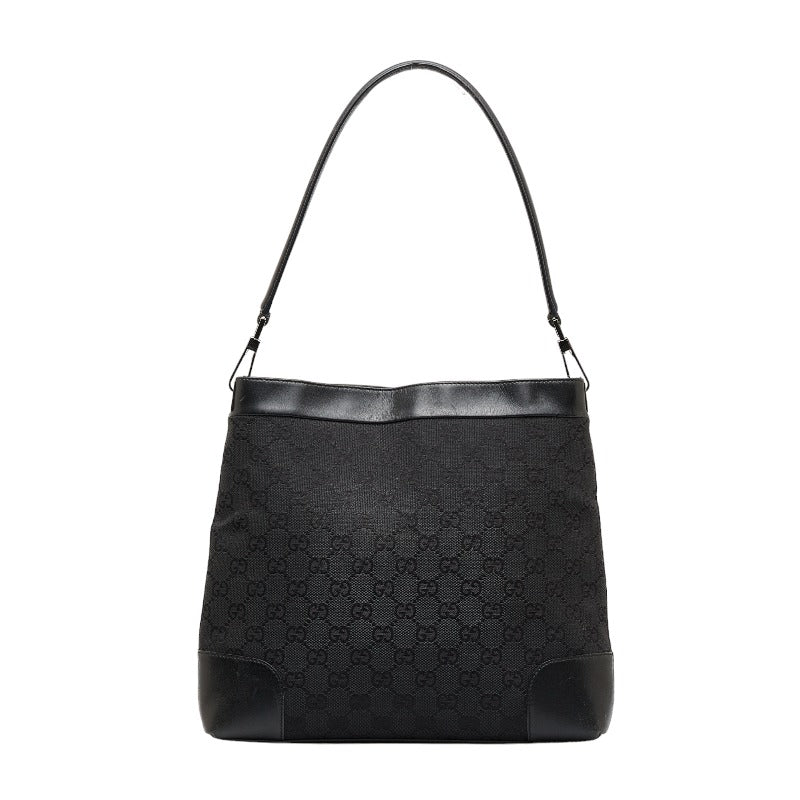 グッチ GGキャンバス ハンドバック ショルダーバッグ 33900 ブラック キャンバス レザー レディース GUCCI 【中古】