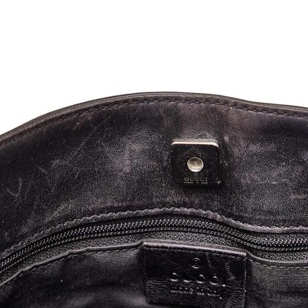 グッチ GGキャンバス ハンドバック ショルダーバッグ 33900 ブラック キャンバス レザー レディース GUCCI 【中古】