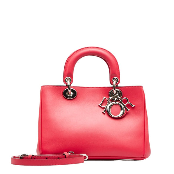 ディオール ディオリッシモ ハンドバッグ ショルダーバッグ 2WAY ピンク レザー レディース Dior 【中古】