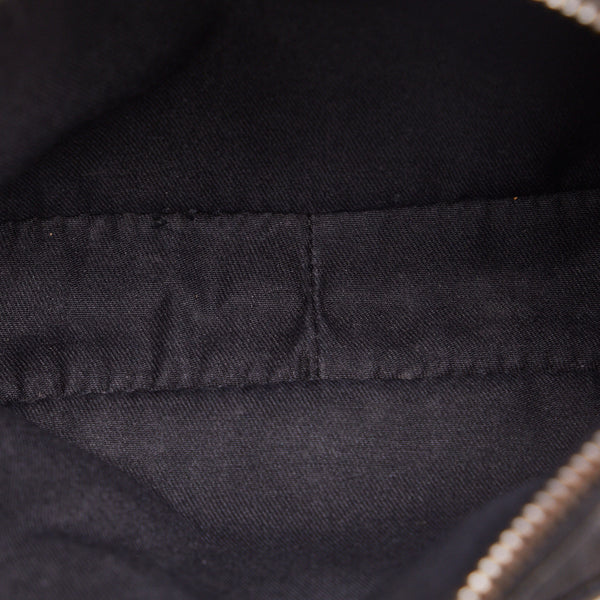 グッチ GGキャンバス ポシェット ポーチ 斜め掛け ショルダーバッグ 120975 ブラック キャンバス レザー レディース GUCCI 【中古】