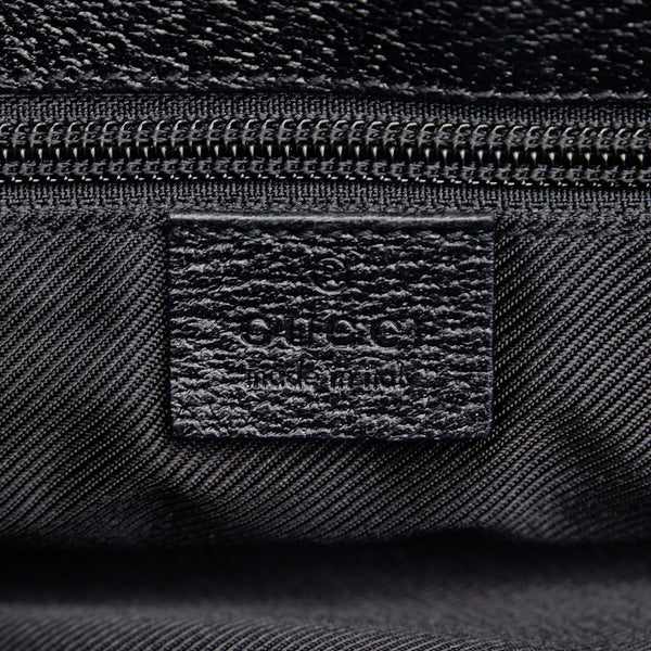 グッチ GGキャンバス 斜め掛け ショルダーバッグ 114273 ブラック キャンバス レザー レディース GUCCI 【中古】