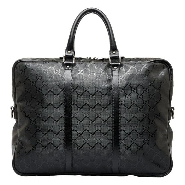 グッチ GGインプリメ ハンドバッグ ビジネスバッグ ブリーフケース 201430 ブラック PVC レザー メンズ GUCCI 【中古】