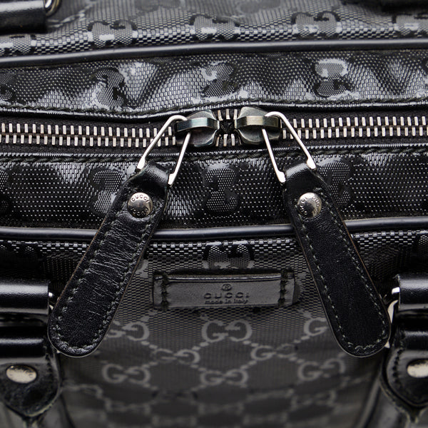 グッチ GGインプリメ ハンドバッグ ビジネスバッグ ブリーフケース 201430 ブラック PVC レザー メンズ GUCCI 【中古】