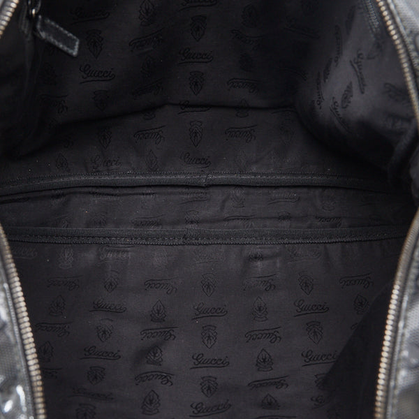 グッチ GGインプリメ ハンドバッグ ビジネスバッグ ブリーフケース 201430 ブラック PVC レザー メンズ GUCCI 【中古】