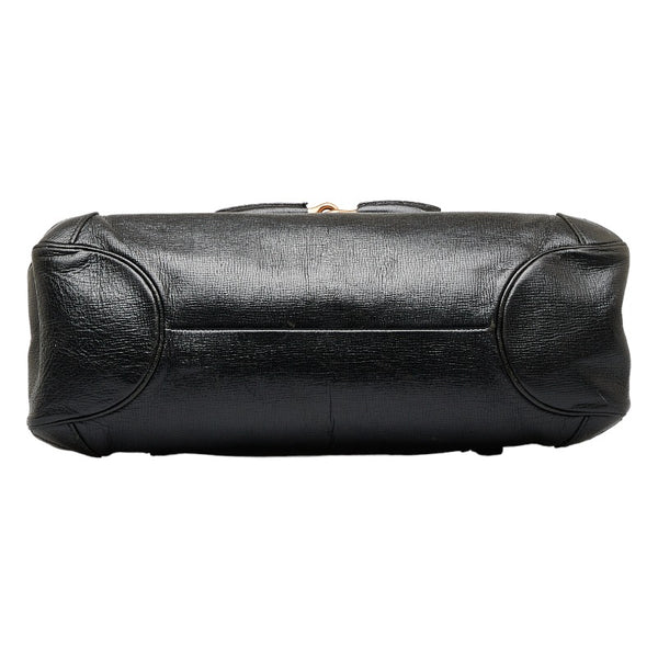 グッチ ホースビット ハンドバッグ トートバッグ 120983 ブラック レザー レディース GUCCI 【中古】