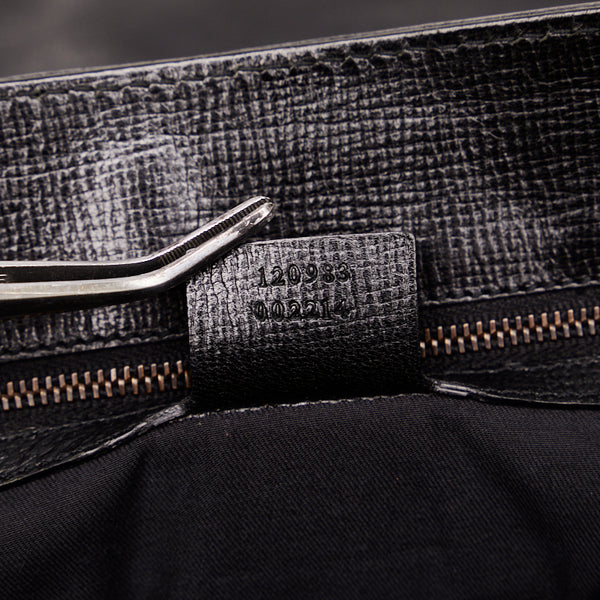 グッチ ホースビット ハンドバッグ トートバッグ 120983 ブラック レザー レディース GUCCI 【中古】