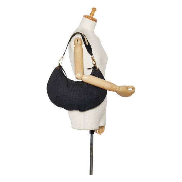 グッチ シェリーライン ワンショルダーバッグ 106663 ブラック キャンバス レザー レディース GUCCI 【中古】