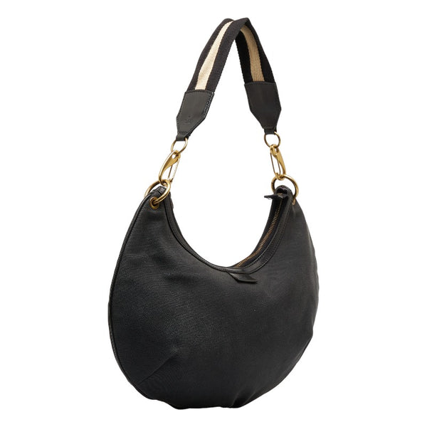 グッチ シェリーライン ワンショルダーバッグ 106663 ブラック キャンバス レザー レディース GUCCI 【中古】