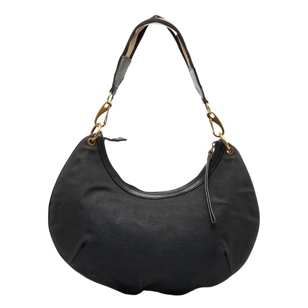 グッチ シェリーライン ワンショルダーバッグ 106663 ブラック キャンバス レザー レディース GUCCI 【中古】