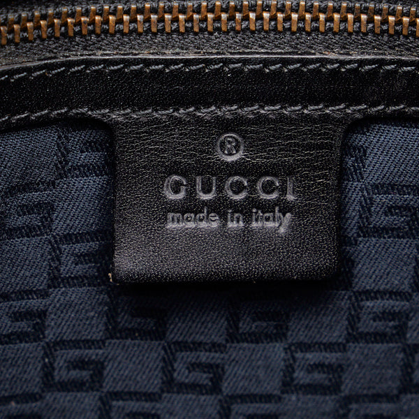 グッチ シェリーライン ワンショルダーバッグ 106663 ブラック キャンバス レザー レディース GUCCI 【中古】