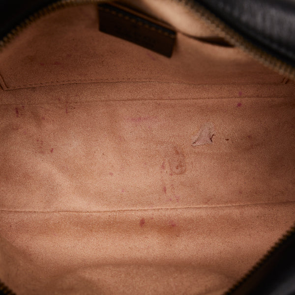 グッチ GGマーモント キルティング スモール 斜め掛け チェーン ショルダーバッグ 447632 ブラック レザー レディース GUCCI 【中古】