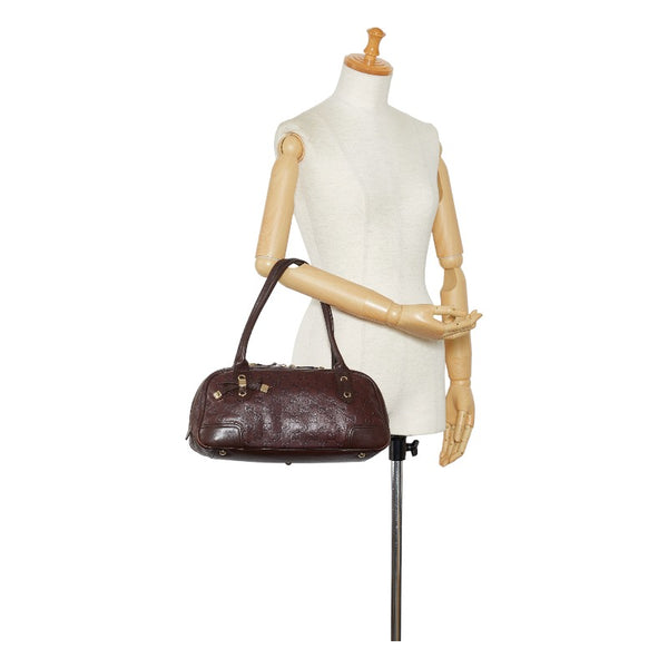 グッチ グッチシマ プリンシー ハンドバック ショルダーバッグ 161720 ブラウン レザー レディース GUCCI 【中古】