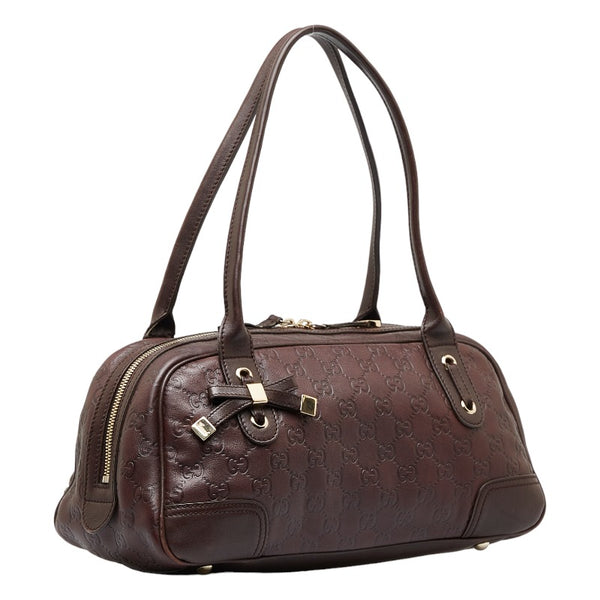 グッチ グッチシマ プリンシー ハンドバック ショルダーバッグ 161720 ブラウン レザー レディース GUCCI 【中古】