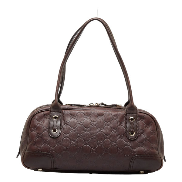 グッチ グッチシマ プリンシー ハンドバック ショルダーバッグ 161720 ブラウン レザー レディース GUCCI 【中古】