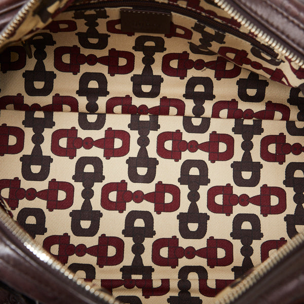 グッチ グッチシマ プリンシー ハンドバック ショルダーバッグ 161720 ブラウン レザー レディース GUCCI 【中古】