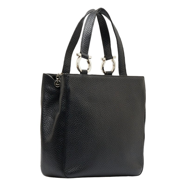 サルヴァトーレフェラガモ ガンチーニ トートバッグ ブラック レザー レディース Salvatore Ferragamo 【中古】