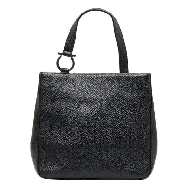 サルヴァトーレフェラガモ ガンチーニ トートバッグ ブラック レザー レディース Salvatore Ferragamo 【中古】