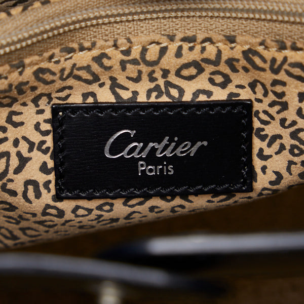 カルティエ パンテール パンサー ショルダーバッグ ブラック レザー レディース CARTIER 【中古】
