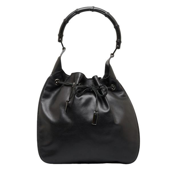 グッチ バンブー ショルダーバッグ ワンショルダーバッグ 001 4033 ブラック レザー レディース GUCCI 【中古】