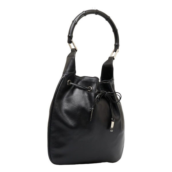 グッチ バンブー ショルダーバッグ ワンショルダーバッグ 001 4033 ブラック レザー レディース GUCCI 【中古】
