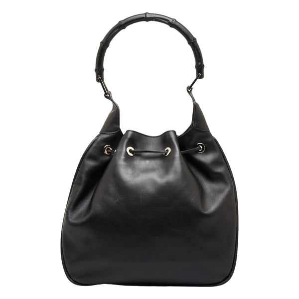 グッチ バンブー ショルダーバッグ ワンショルダーバッグ 001 4033 ブラック レザー レディース GUCCI 【中古】