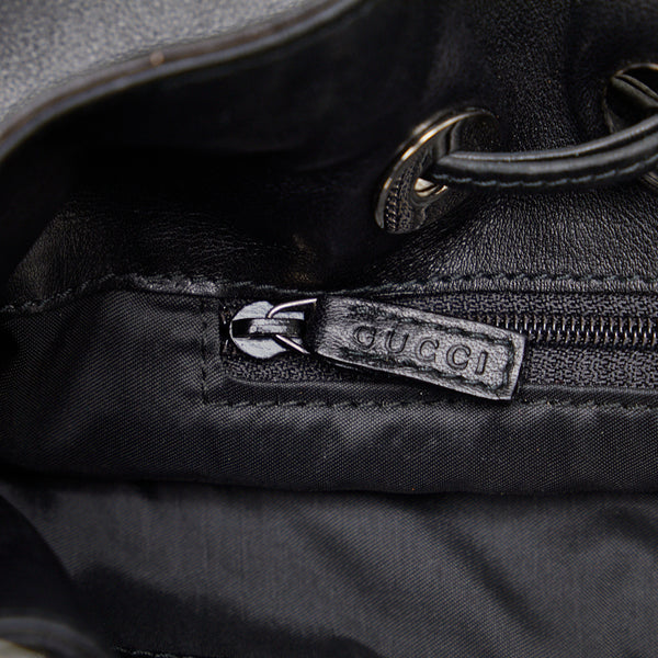 グッチ バンブー ショルダーバッグ ワンショルダーバッグ 001 4033 ブラック レザー レディース GUCCI 【中古】