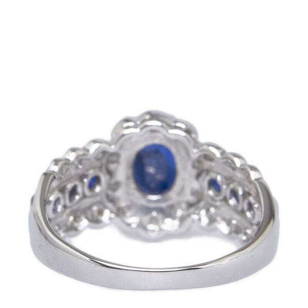 Pt900 プラチナ サファイア2.06ct ダイヤ0.18ct リング 指輪 レディース 13.5号 【中古】