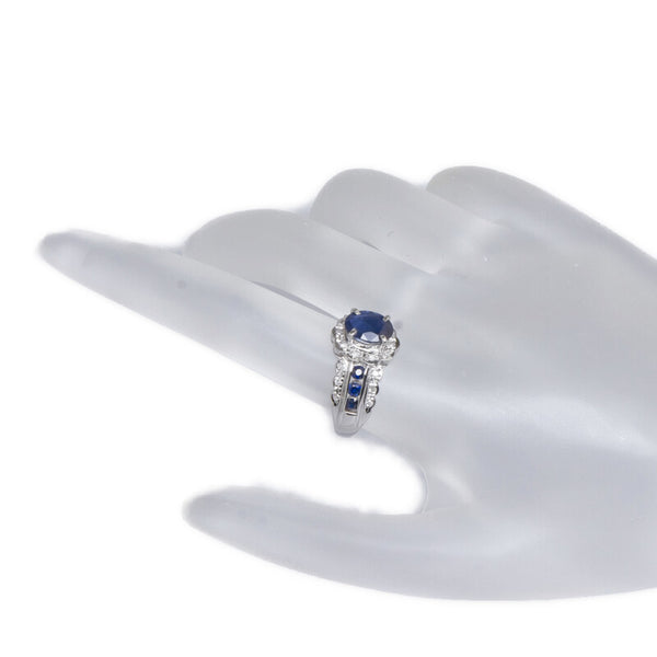 Pt900 プラチナ サファイア2.06ct ダイヤ0.18ct リング 指輪 レディース 13.5号 【中古】