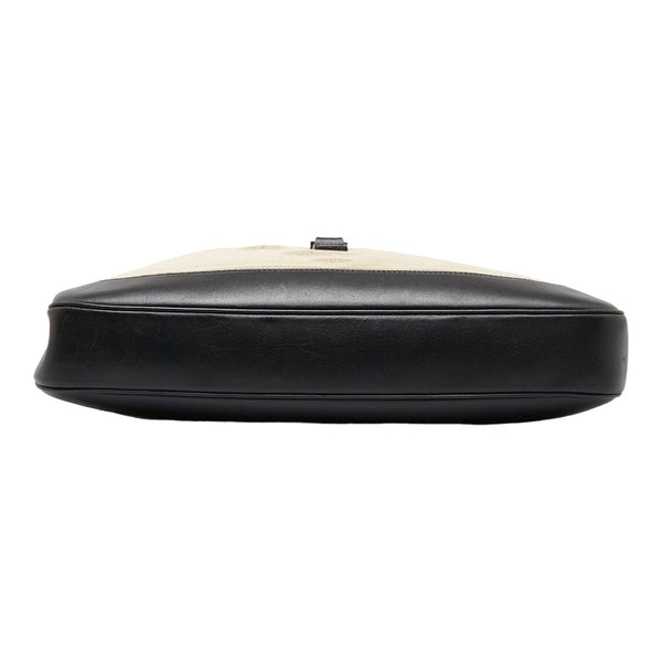 グッチ ジャッキー ショルダーバッグ ワンショルダーバッグ 001 3346 ベージュ ブラック キャンバス レザー レディース GUCCI 【中古】