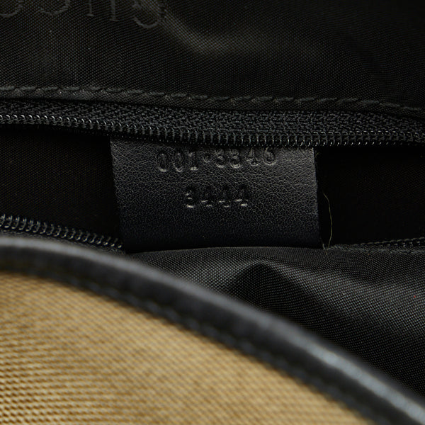 グッチ ジャッキー ショルダーバッグ ワンショルダーバッグ 001 3346 ベージュ ブラック キャンバス レザー レディース GUCCI 【中古】