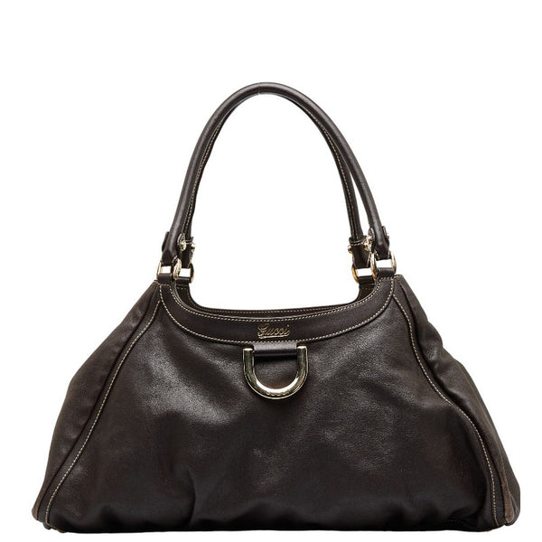 グッチ アビー ハンドバッグ ショルダーバッグ 189835 ブラウン レザー レディース GUCCI 【中古】