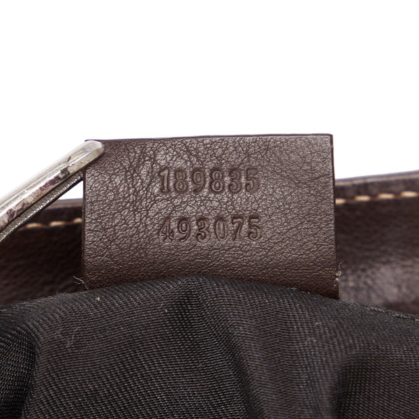 グッチ アビー ハンドバッグ ショルダーバッグ 189835 ブラウン レザー レディース GUCCI 【中古】