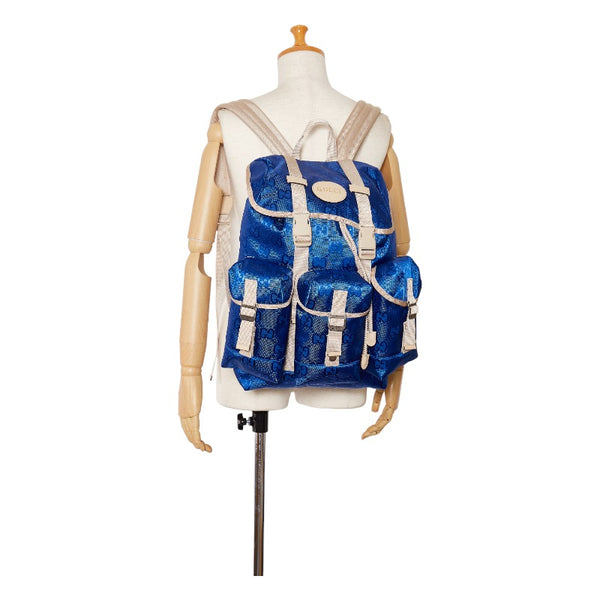 グッチ GGナイロン オフザグリッド リュック バックパック 626160 ブルー ナイロン レディース GUCCI 【中古】