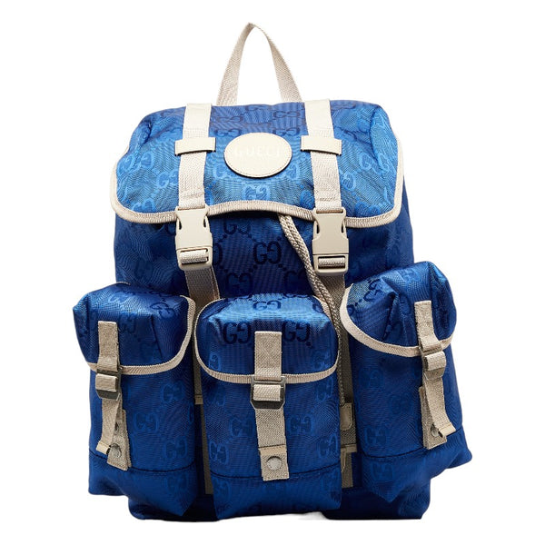 グッチ GGナイロン オフザグリッド リュック バックパック 626160 ブルー ナイロン レディース GUCCI 【中古】