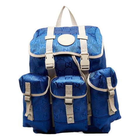 グッチ GGナイロン オフザグリッド リュック バックパック 626160 ブルー ナイロン レディース GUCCI 【中古】
