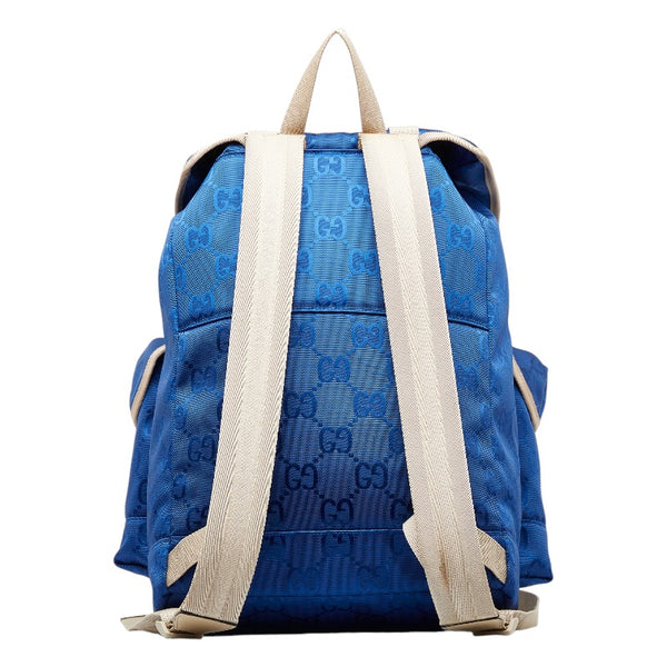 グッチ GGナイロン オフザグリッド リュック バックパック 626160 ブルー ナイロン レディース GUCCI 【中古】