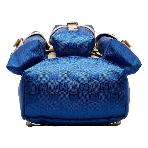グッチ GGナイロン オフザグリッド リュック バックパック 626160 ブルー ナイロン レディース GUCCI 【中古】