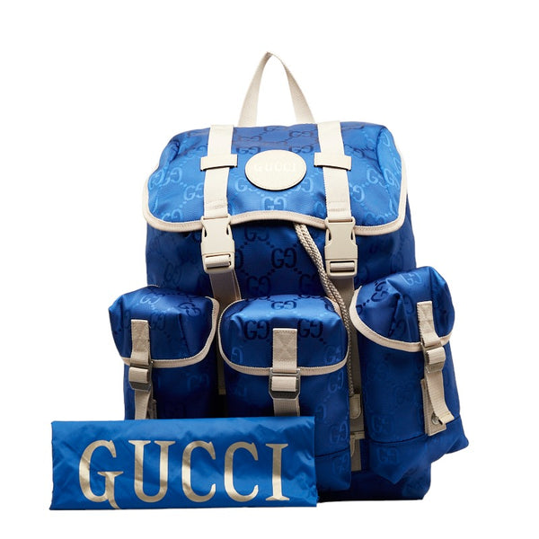 グッチ GGナイロン オフザグリッド リュック バックパック 626160 ブルー ナイロン レディース GUCCI 【中古】