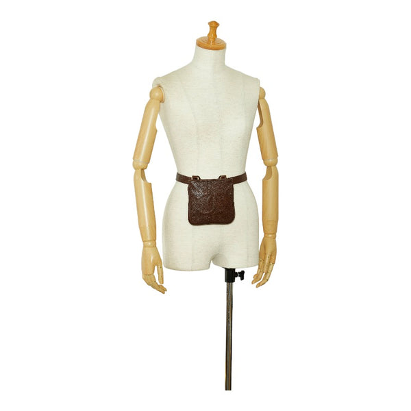 シャネル デカココマーク ゴールド金具 ウエストバッグ ウエストポーチ ブラウン キャビアスキン レディース CHANEL 【中古】