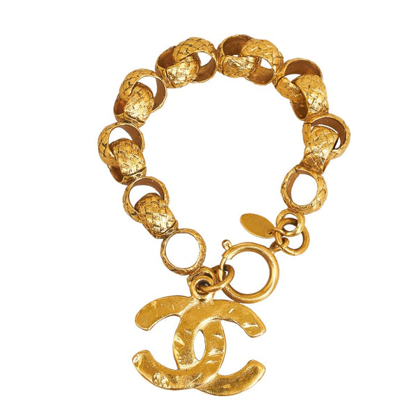 シャネル ココマーク ヴィンテージ ブレスレット ゴールド メッキ レディース CHANEL 【中古】
