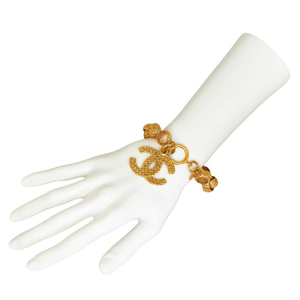 シャネル ココマーク ヴィンテージ ブレスレット ゴールド メッキ レディース CHANEL 【中古】