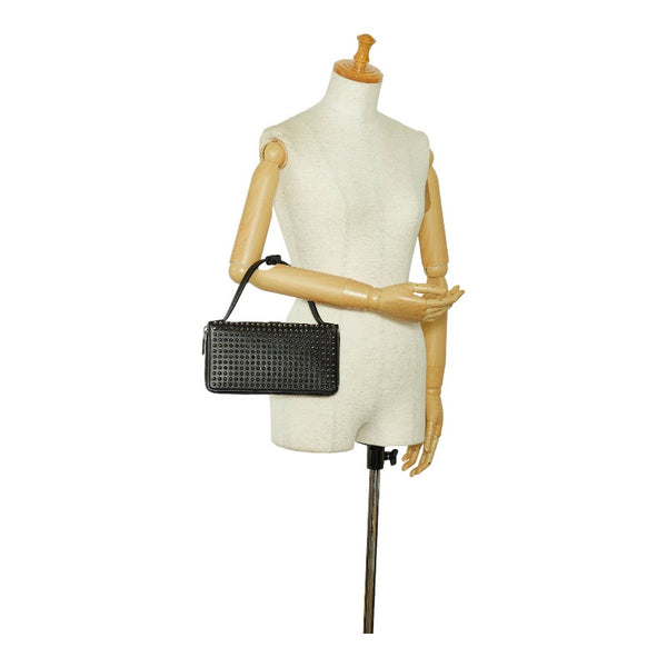 クリスチャンルブタン パネトーネ スパイク スタッズ ウォレットXL セカンドバッグ トラベルケース 長財布 1165043 ブラック レザー メンズ Christian Louboutin 【中古】