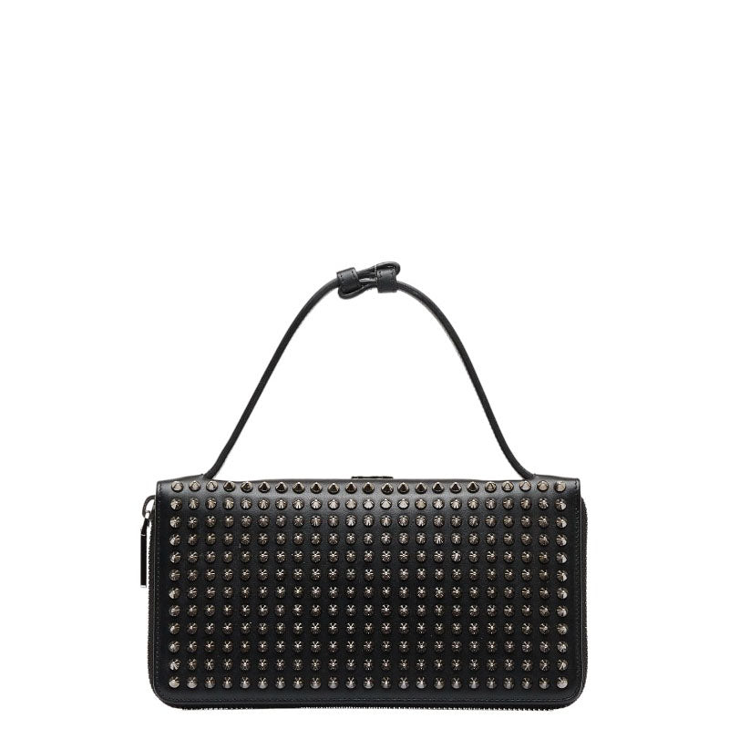 クリスチャンルブタン パネトーネ スパイク スタッズ ウォレットXL セカンドバッグ トラベルケース 長財布 1165043 ブラック レザー メンズ Christian Louboutin 【中古】