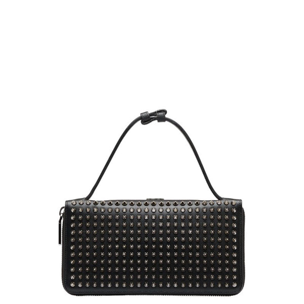 クリスチャンルブタン パネトーネ スパイク スタッズ ウォレットXL セカンドバッグ トラベルケース 長財布 1165043 ブラック レザー メンズ Christian Louboutin 【中古】