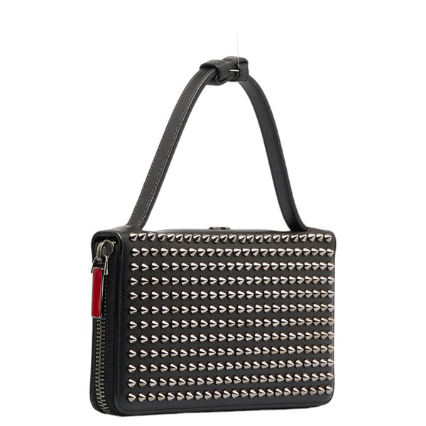 クリスチャンルブタン パネトーネ スパイク スタッズ ウォレットXL セカンドバッグ トラベルケース 長財布 1165043 ブラック レザー メンズ Christian Louboutin 【中古】